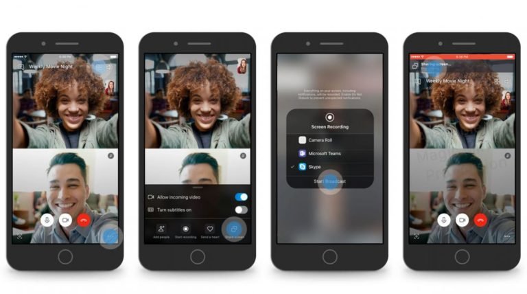 Skype ya permite compartir la pantalla del smartphone durante las videollamadas