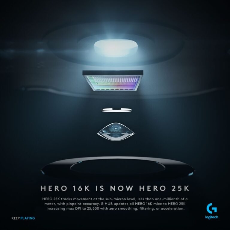 HERO 25K de Logitech, el DPI con mayor rendimiento de la industria